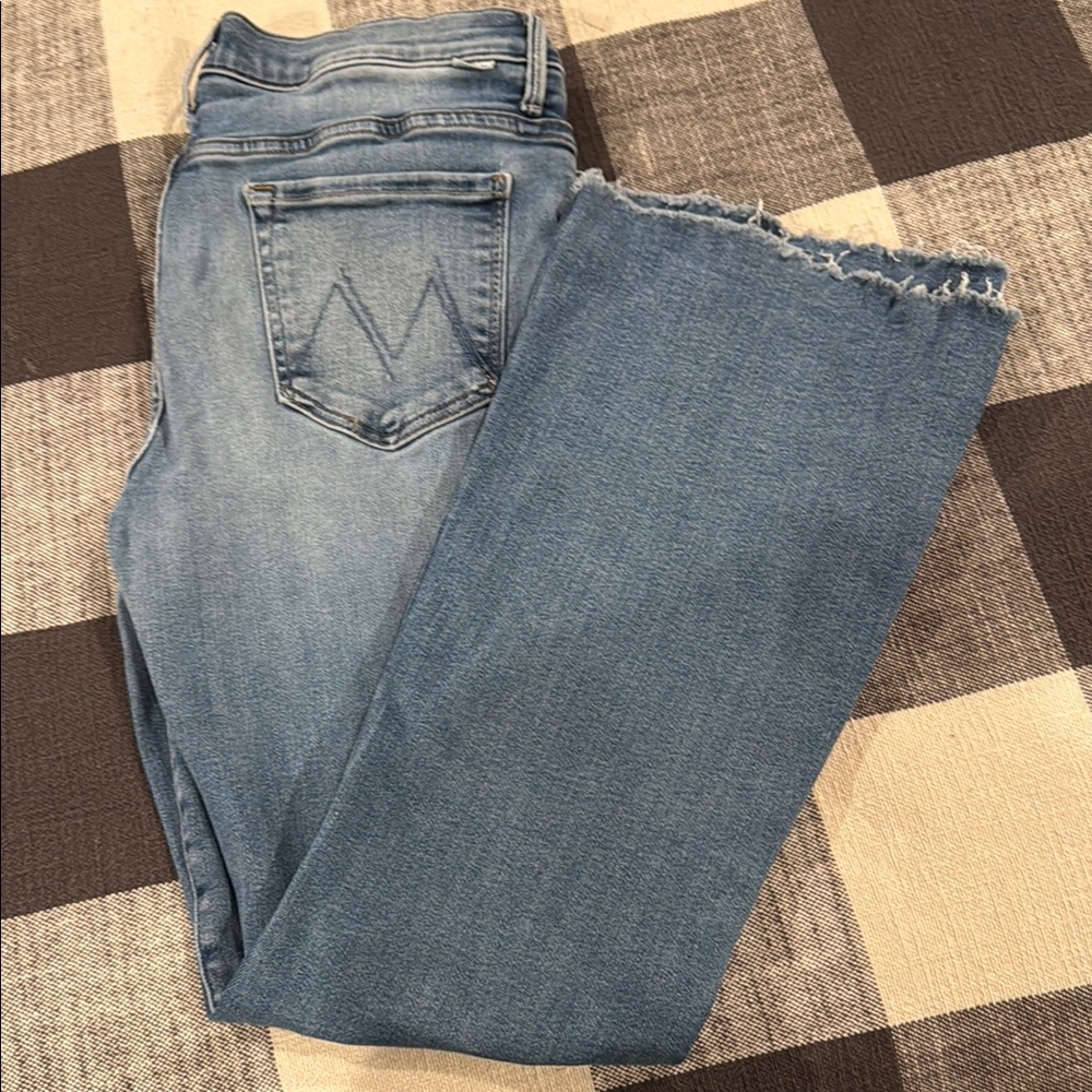 MOTHER Blue Boot Cut Jeans Classic Denim Style